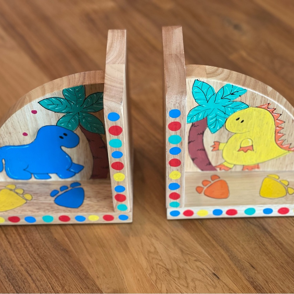 Hand Painted Bookends